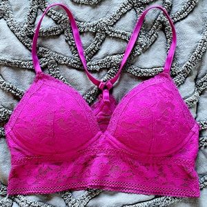Victoria’s Secret Hot Pink Lace Bralette | Size Small